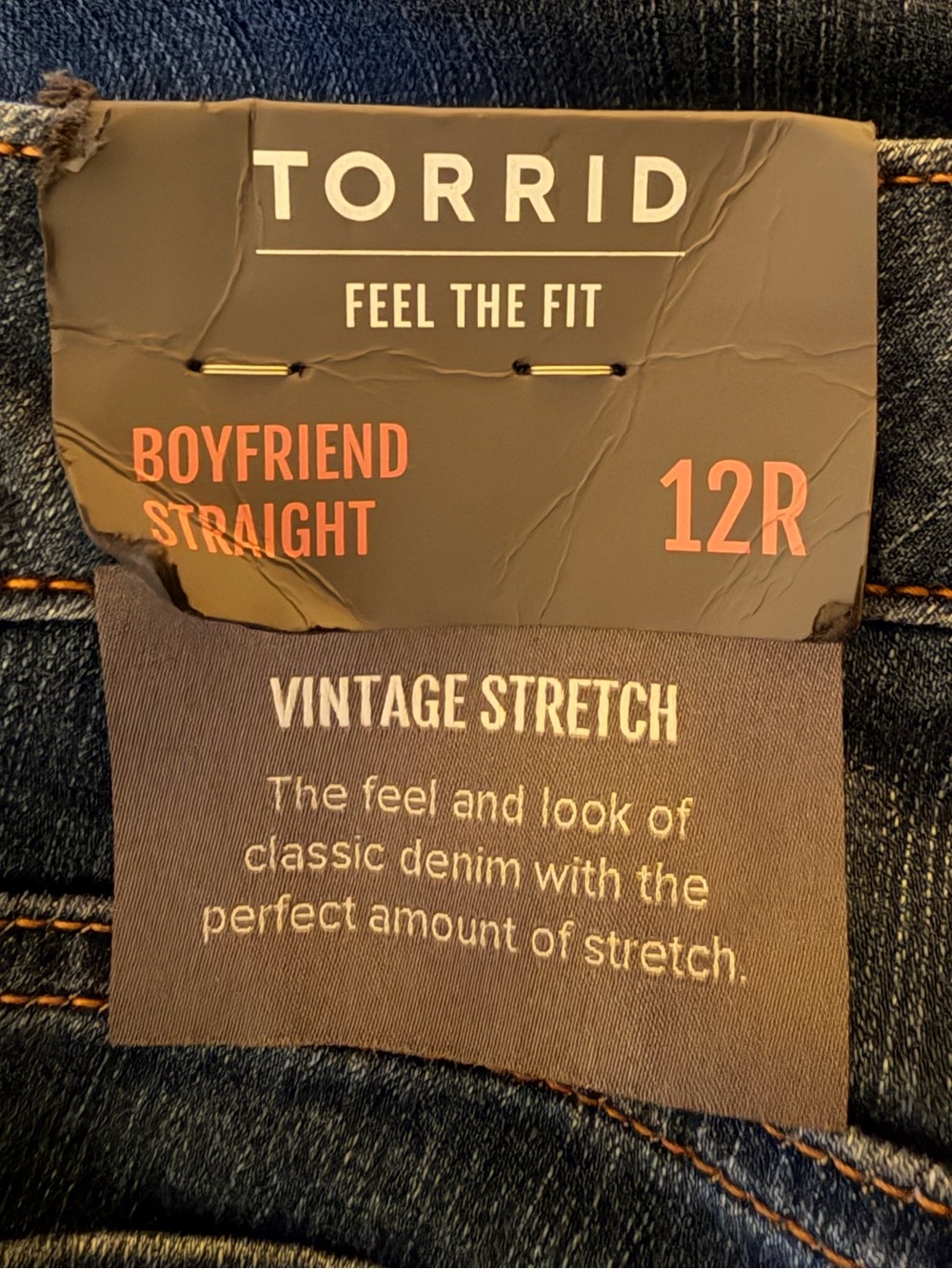 Torrid Boyfriend Straight Mid-Rise denim blue jeans 12 R NWT $65.50 - Picture 5 of 8